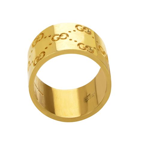 gucci thick band ring|Gucci Icon Ring in Yellow Gold and Zirconia .